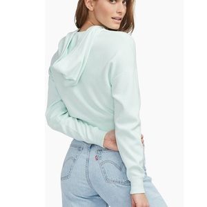 Naadam Café Cotton Cashmere Cropped Hoodie